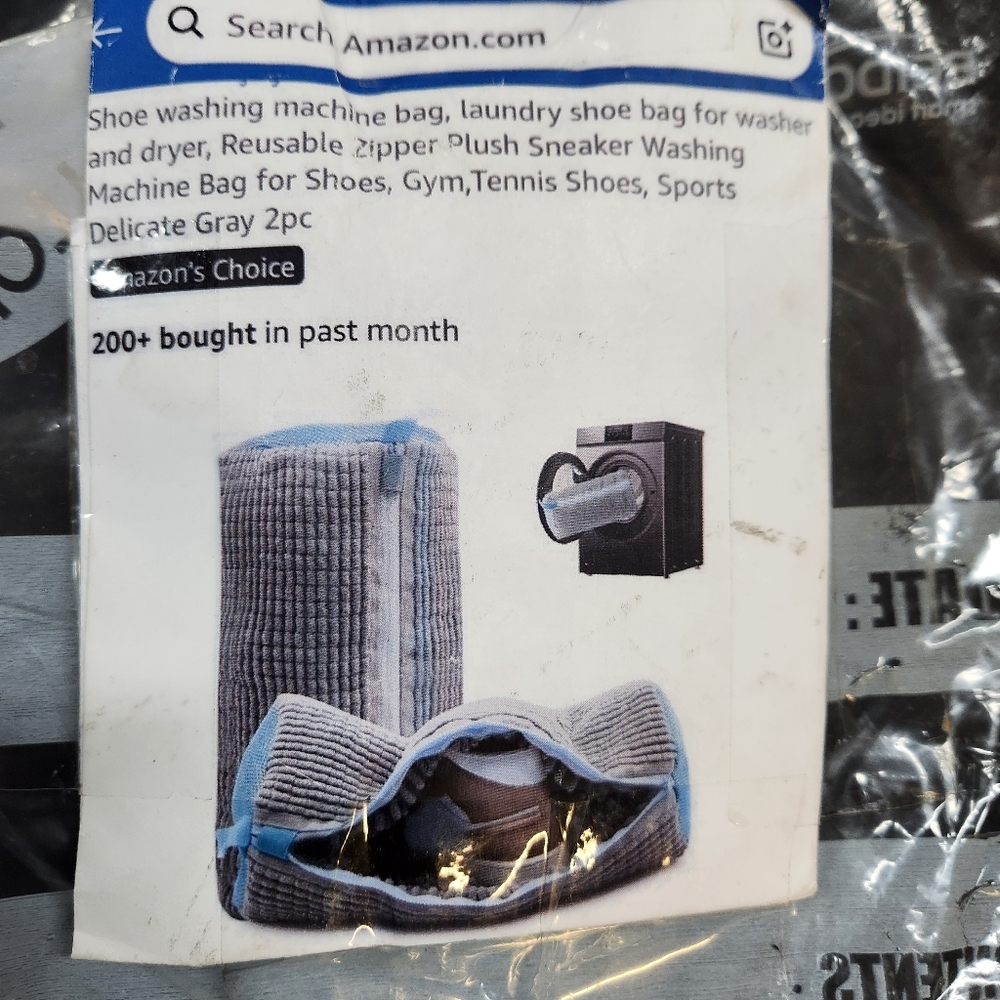 Mesh Laundry Shoe Wash Bag‎ - Gray 2pc Set